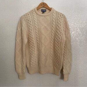 Classic Cable Knit Sweater - Cream